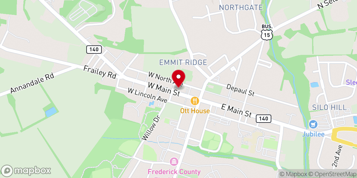 Map showing location of Incarnation United Church of Christ
