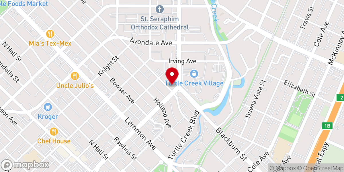 Map showing location of Holy Trinity Catholic Church