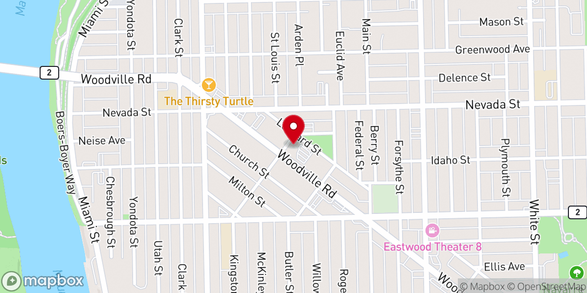 Map showing location of St Mark Lutheran Church