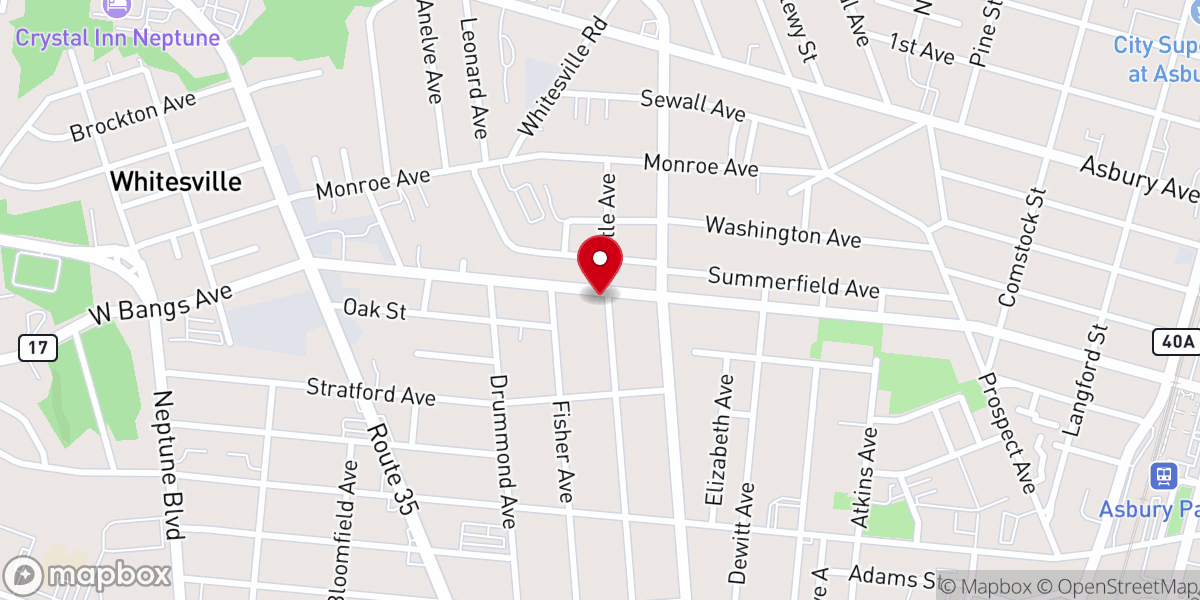 Map showing location of Church of God of Prophecy