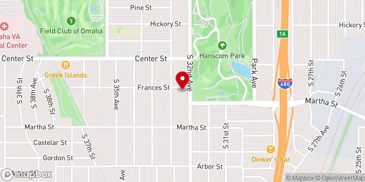 Map showing location of Our Lady of Lourdes Catholic Church