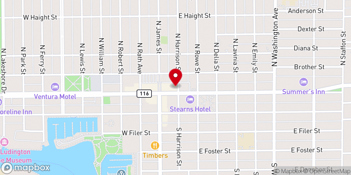 Map showing location of Sandcastles Children's Museum