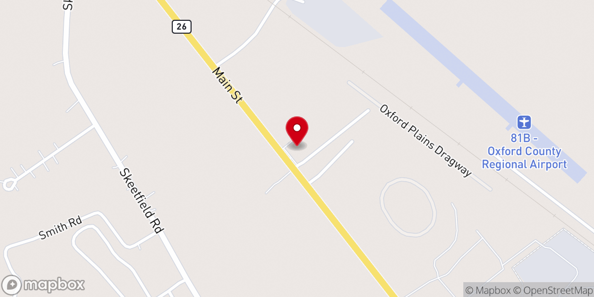 Map showing location of Oxford Barn Flea Market
