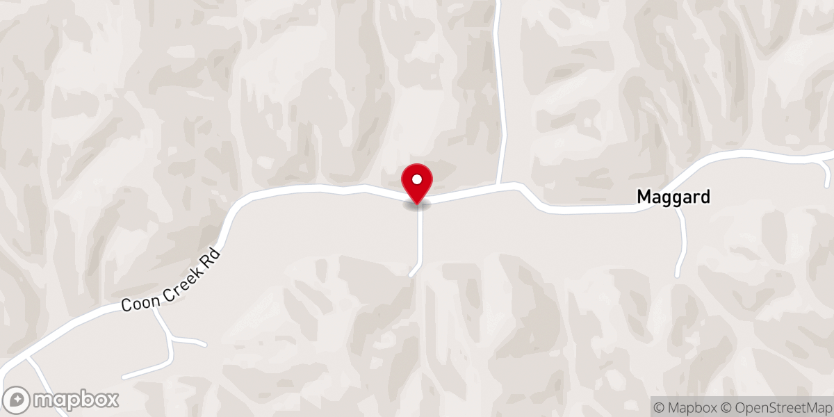 Map showing location of White Oak Grove Primitive Baptist Church