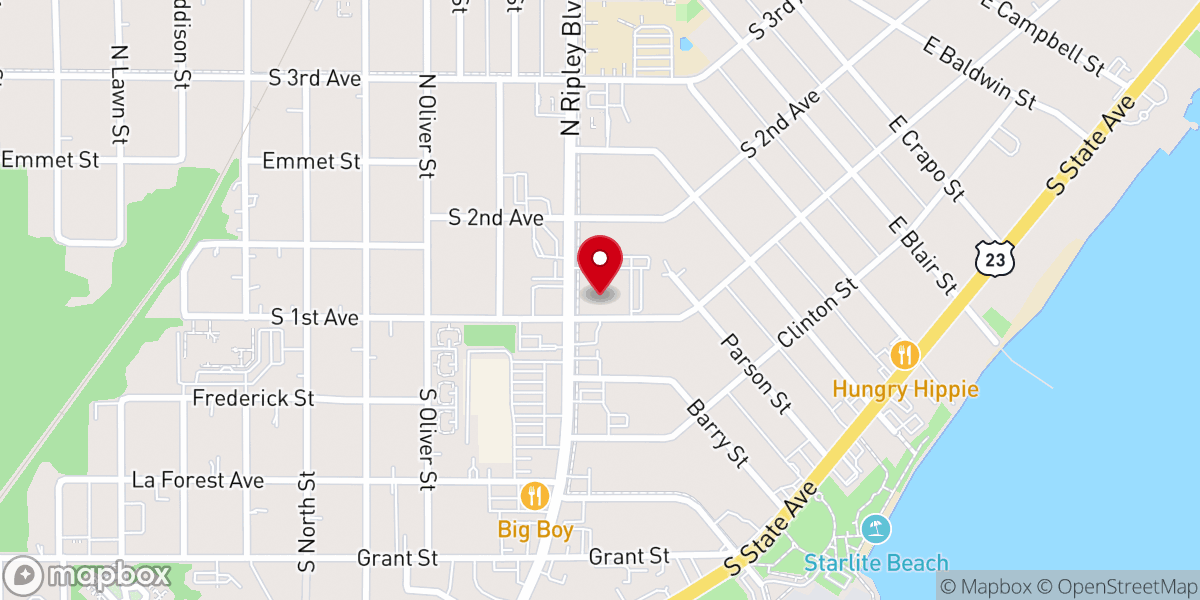 Map showing location of First United Methodist Church