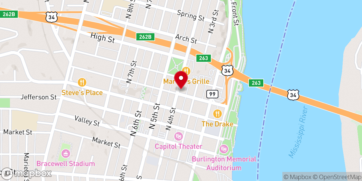 Map showing location of Saint Pauls Roman Catholic Church