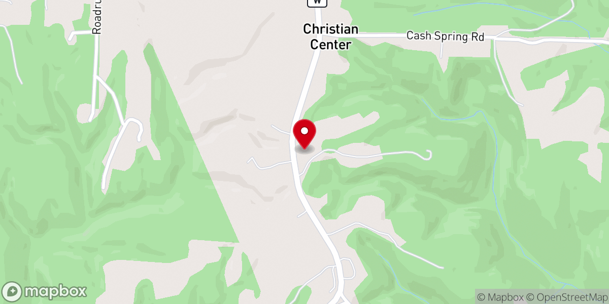Map showing location of Victory Baptist Church