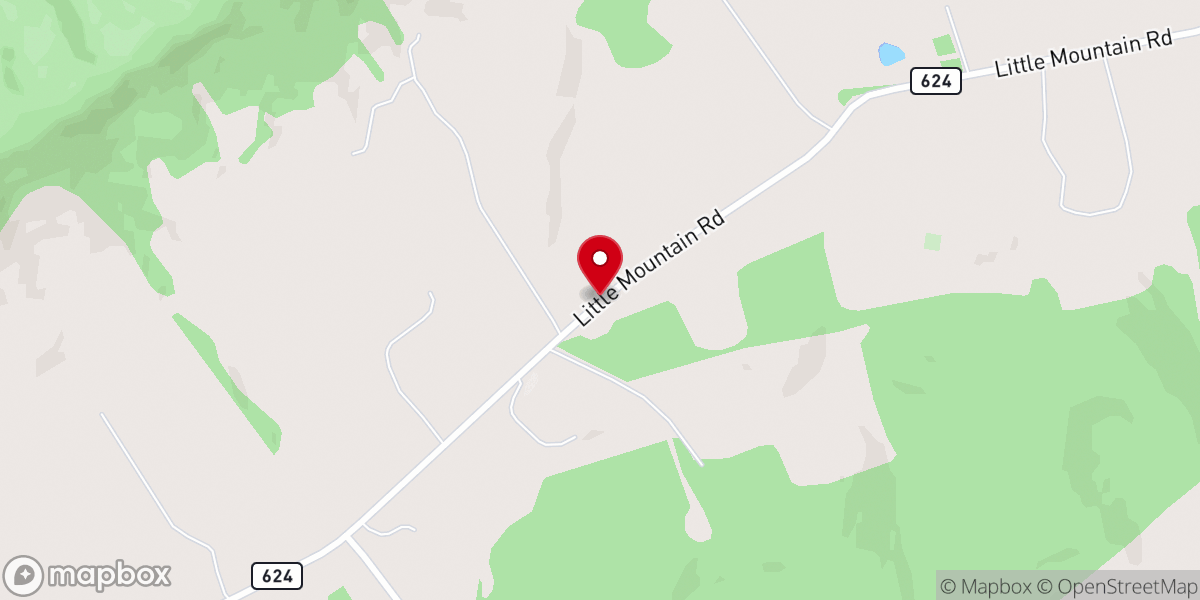 Map showing location of Mount Carmel Church