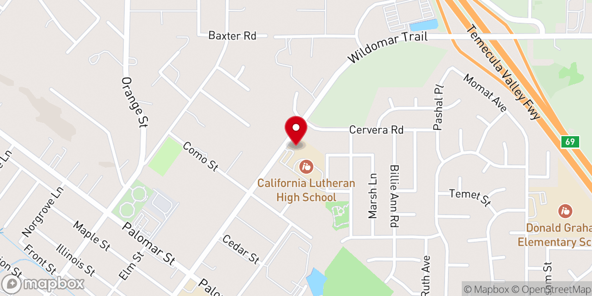 Map showing location of Living Hope Lutheran Church