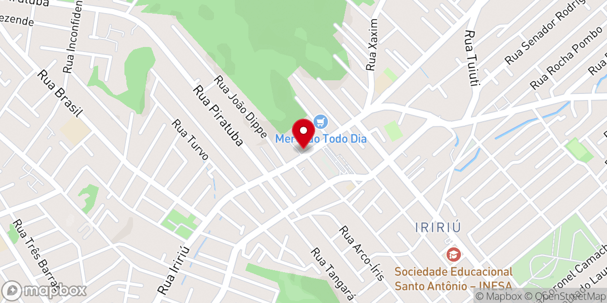 Map showing location of Igreja Universal