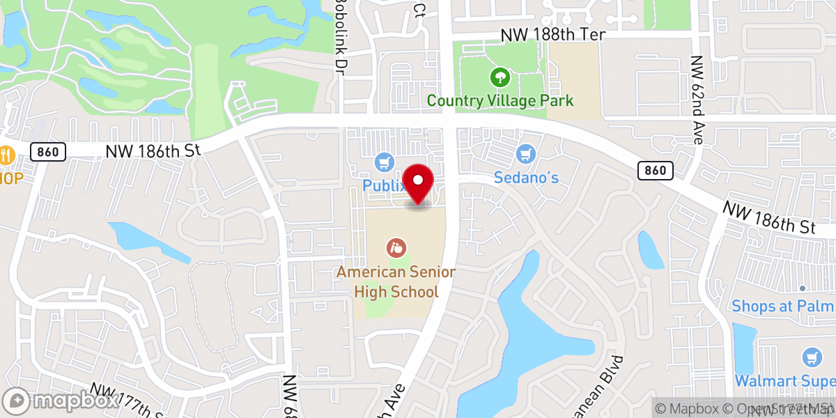 Map showing location of Casa Roca Miami