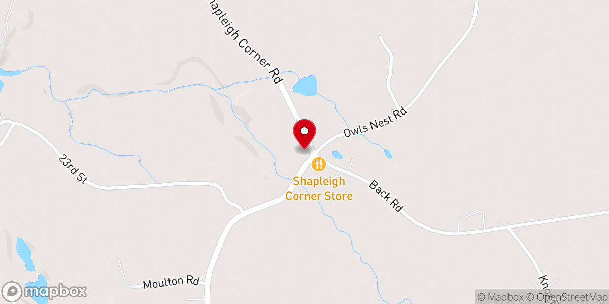 Map showing location of Shapleigh Baptist Church