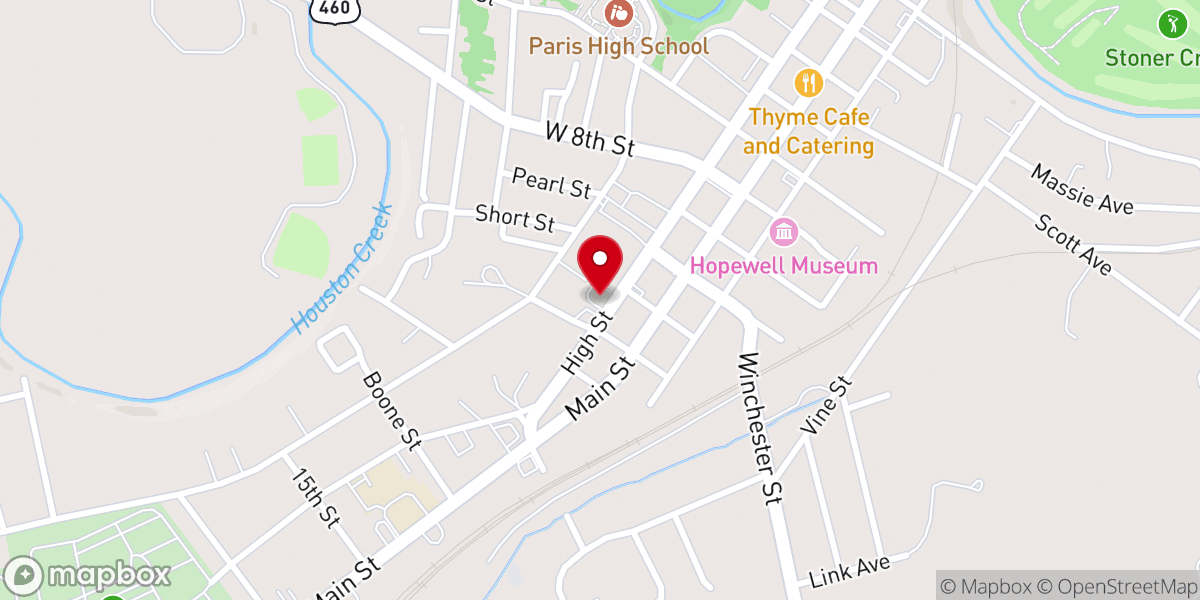 Map showing location of St Paul United Methodist Church