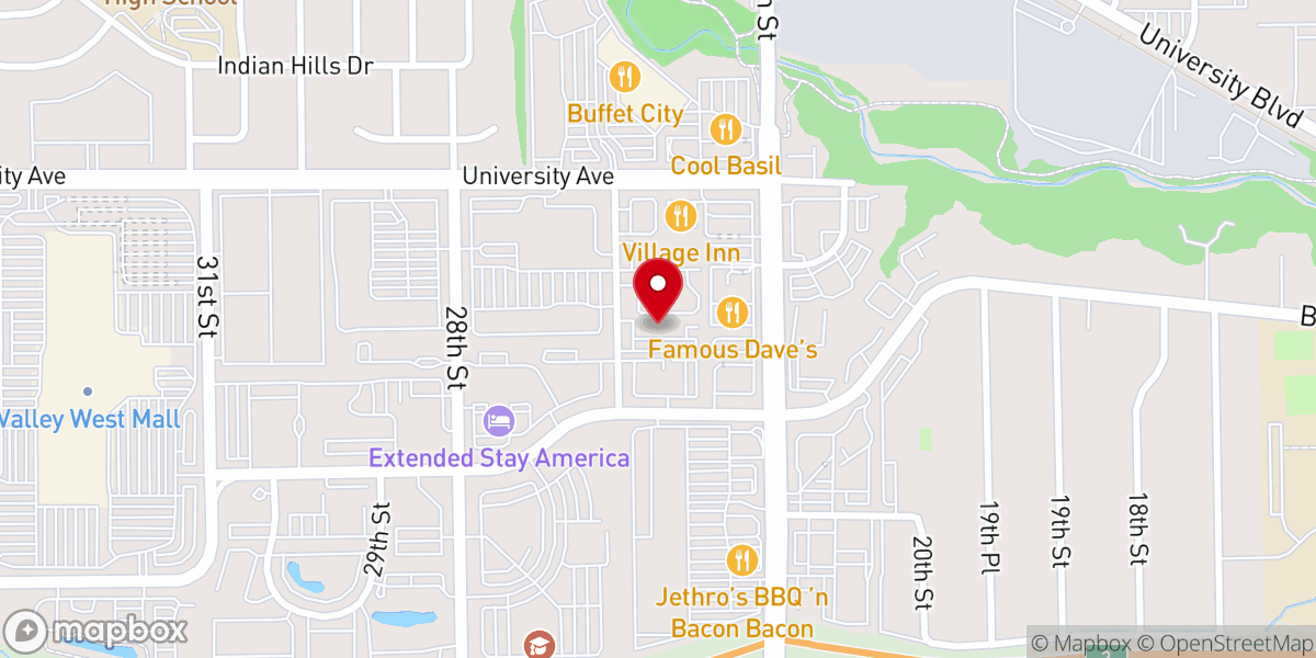 Map showing location of Events Center West