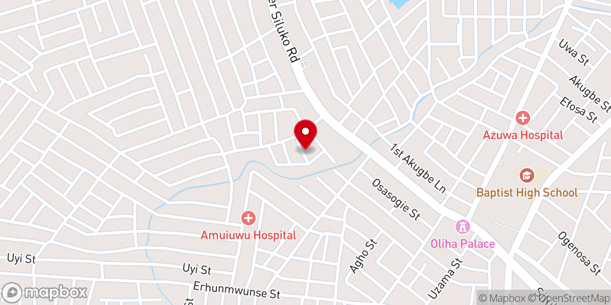 Map showing location of Living faith church winners