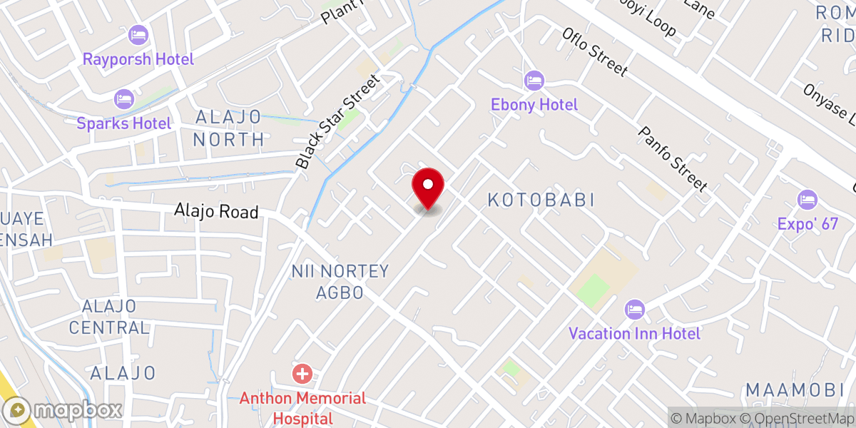 Map showing location of Global Evangelical Church, Trinity Chapel Kotobabi