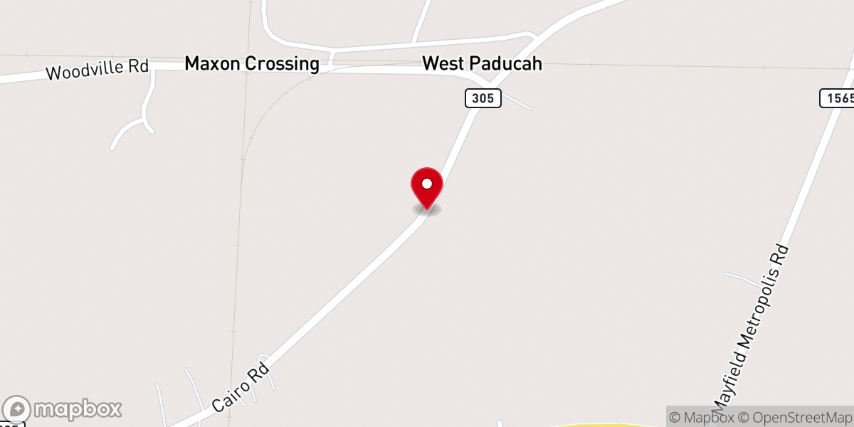 Map showing location of Maxon Church