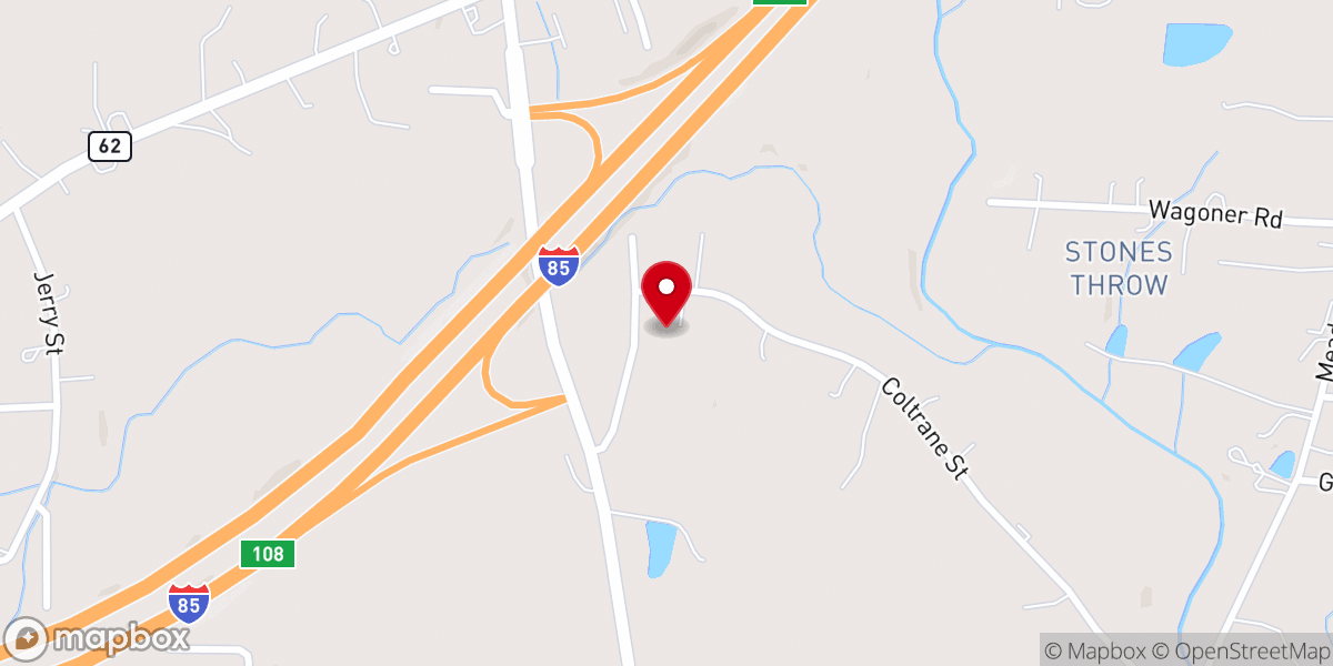 Map showing location of Temple Heights Baptist Church
