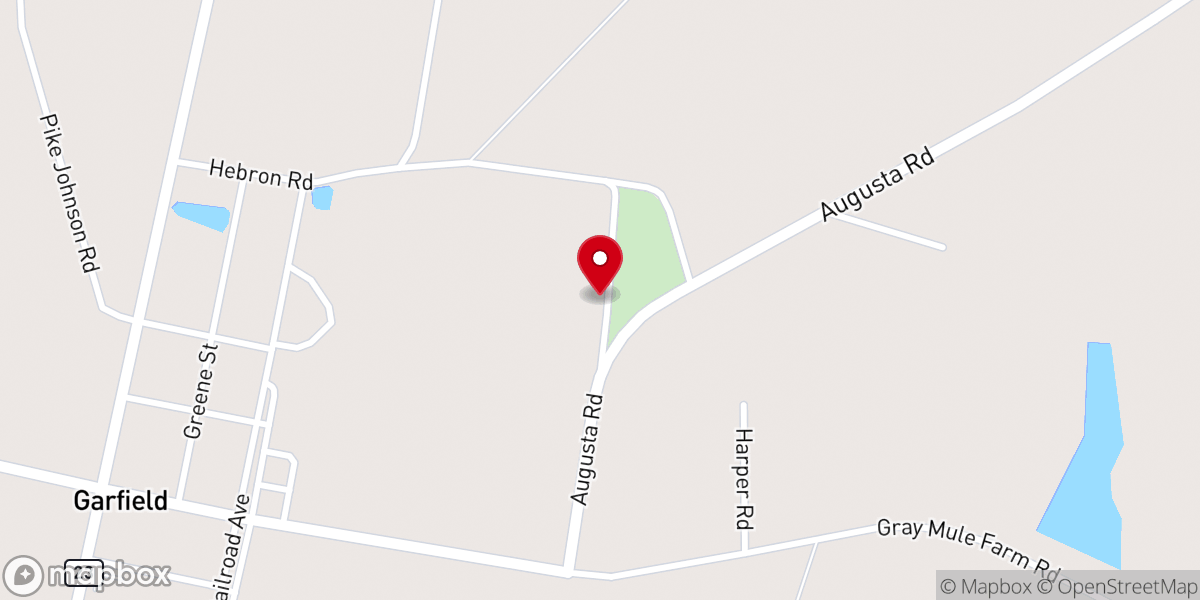 Map showing location of Hebron Primitive Baptist Church