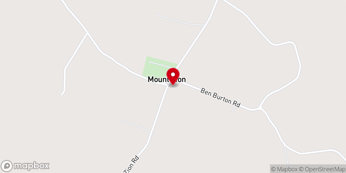Map showing location of Mount Zion United Methodist Church