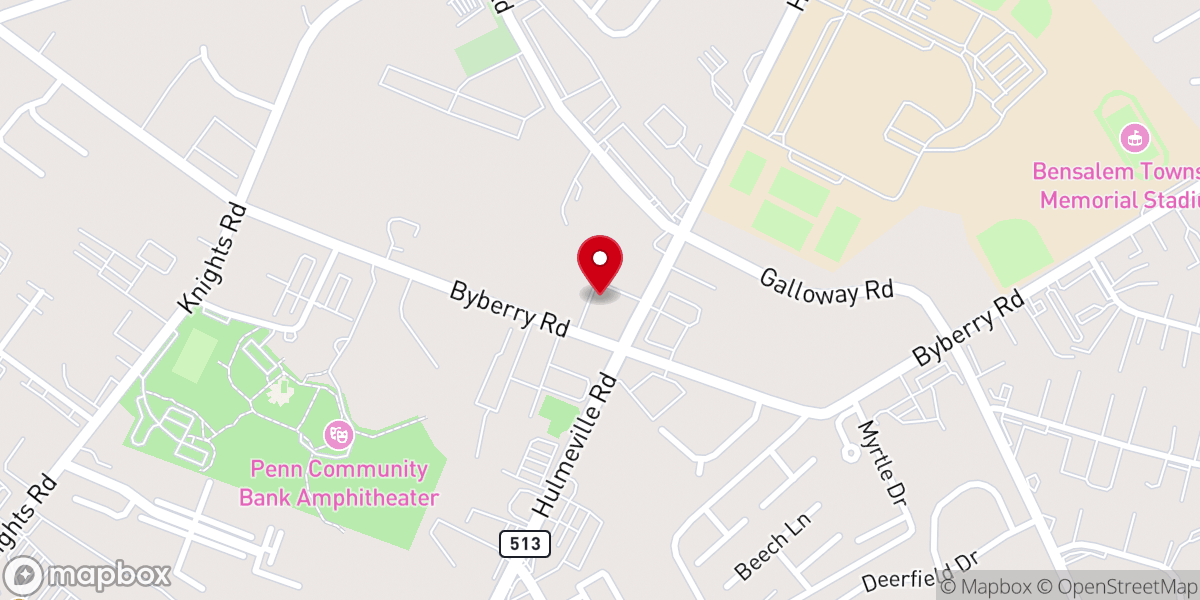 Map showing location of Peace Lutheran Church