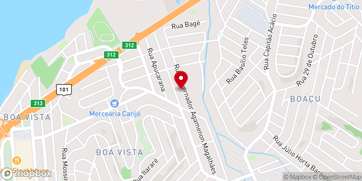 Map showing location of Assembleia de Deus Cental de Boa Vista