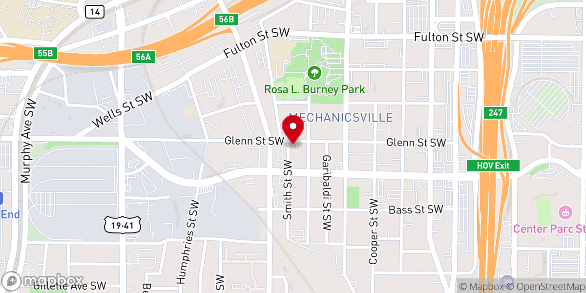 Map showing location of Greater Mt Calvary Baptist Church