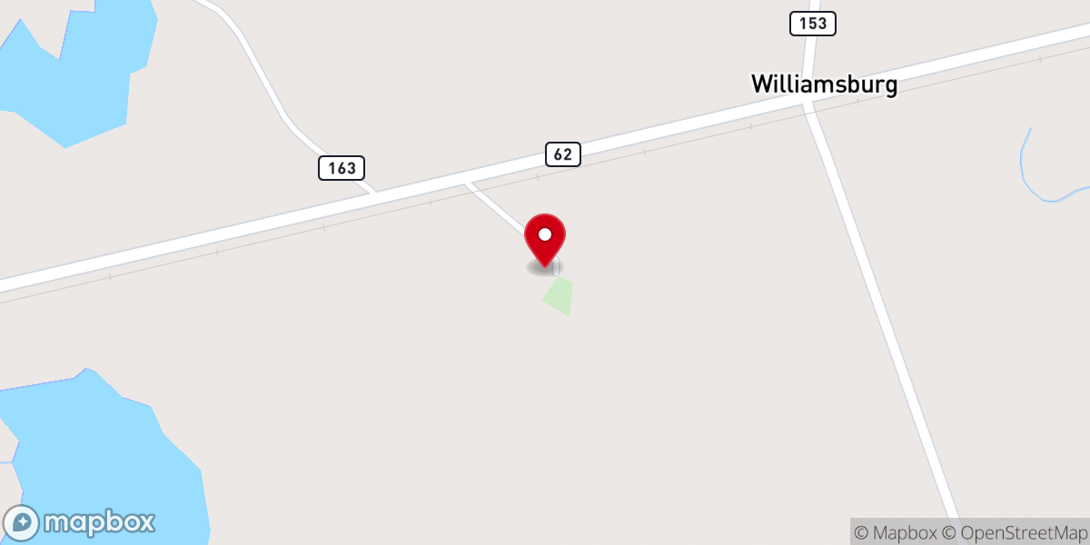 Map showing location of Ebenezer Missionary Baptist Church
