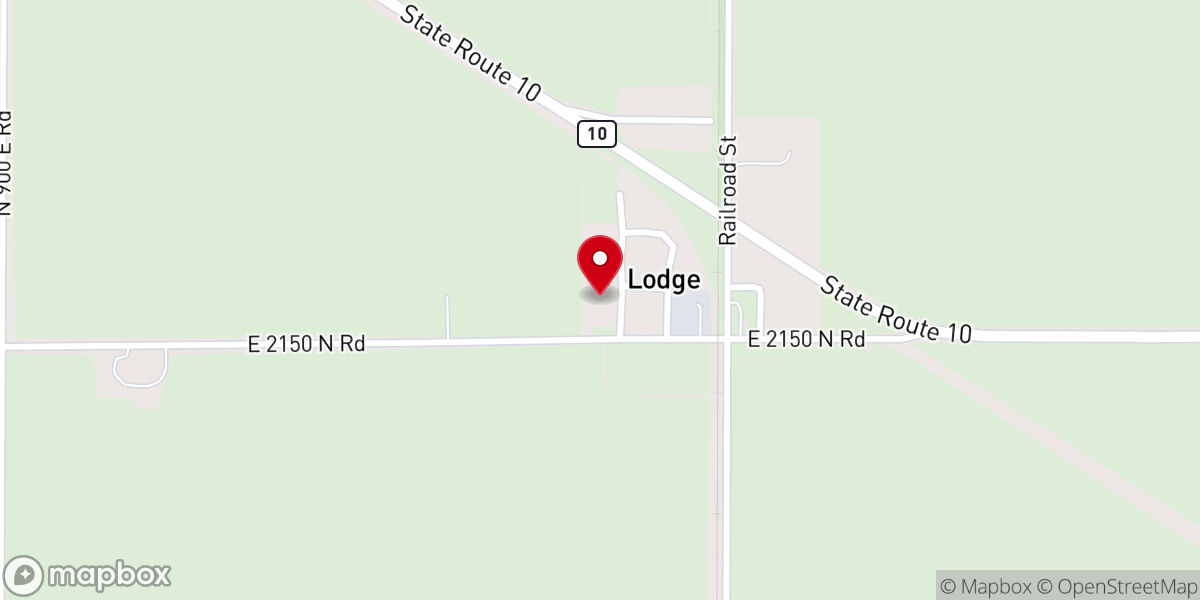 Map showing location of Lodge Chruch of God