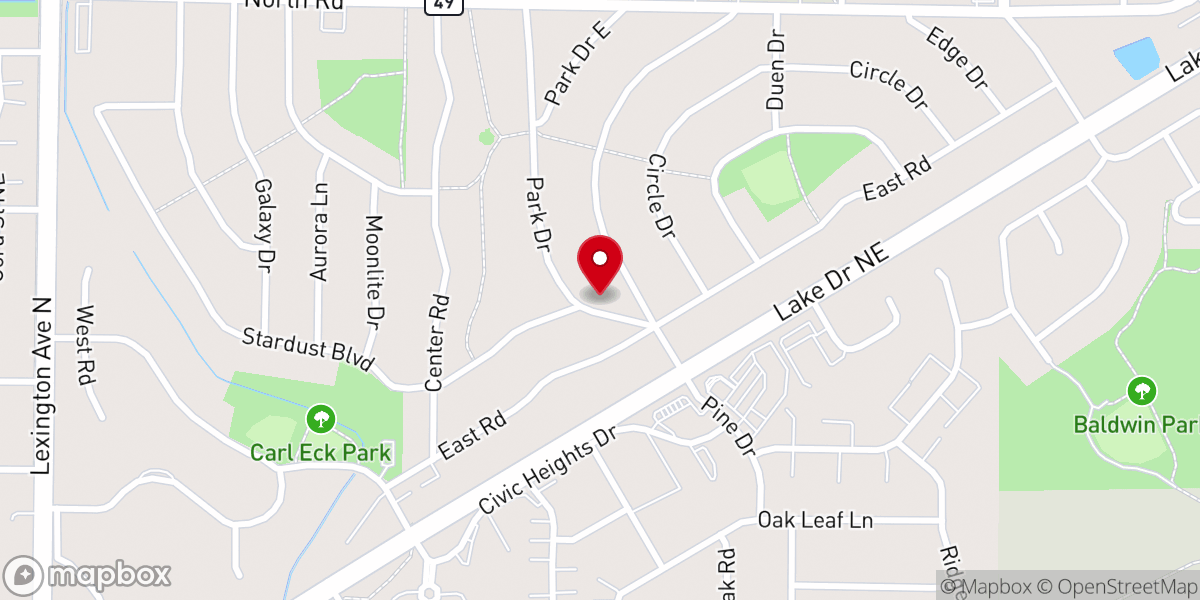 Map showing location of Circle Pines