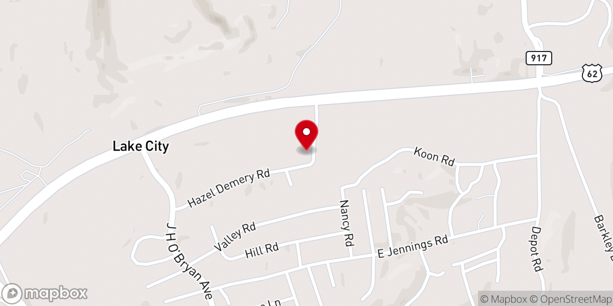 Map showing location of Lake City Baptist Church