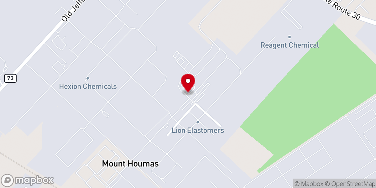 Map showing location of Lion Copolymer Geismar