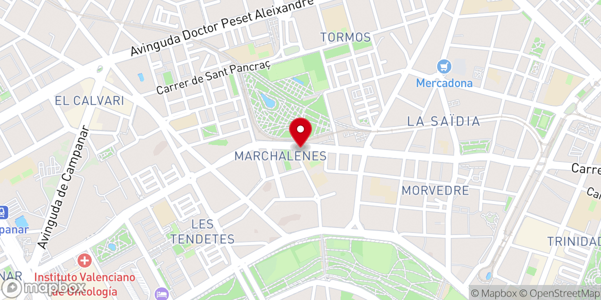 Map showing location of Parroquia Santiago Apóstol