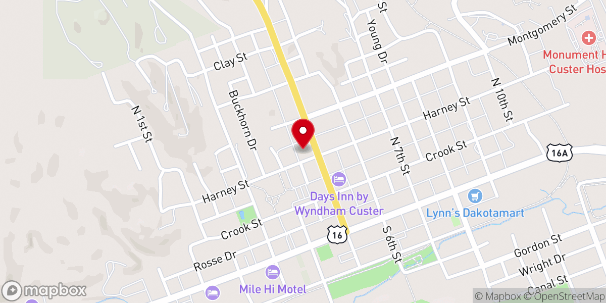 Map showing location of St John the Baptist Catholic Church