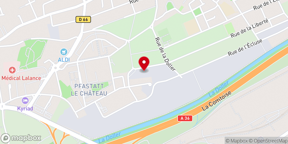 Map showing location of Centre Chretien Evangelique