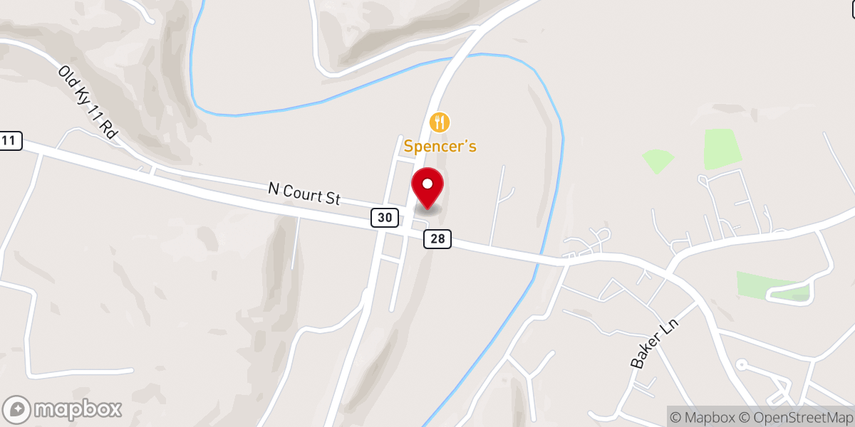 Map showing location of Booneville Family Life Center