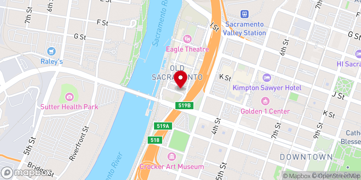 Map showing location of Project Church