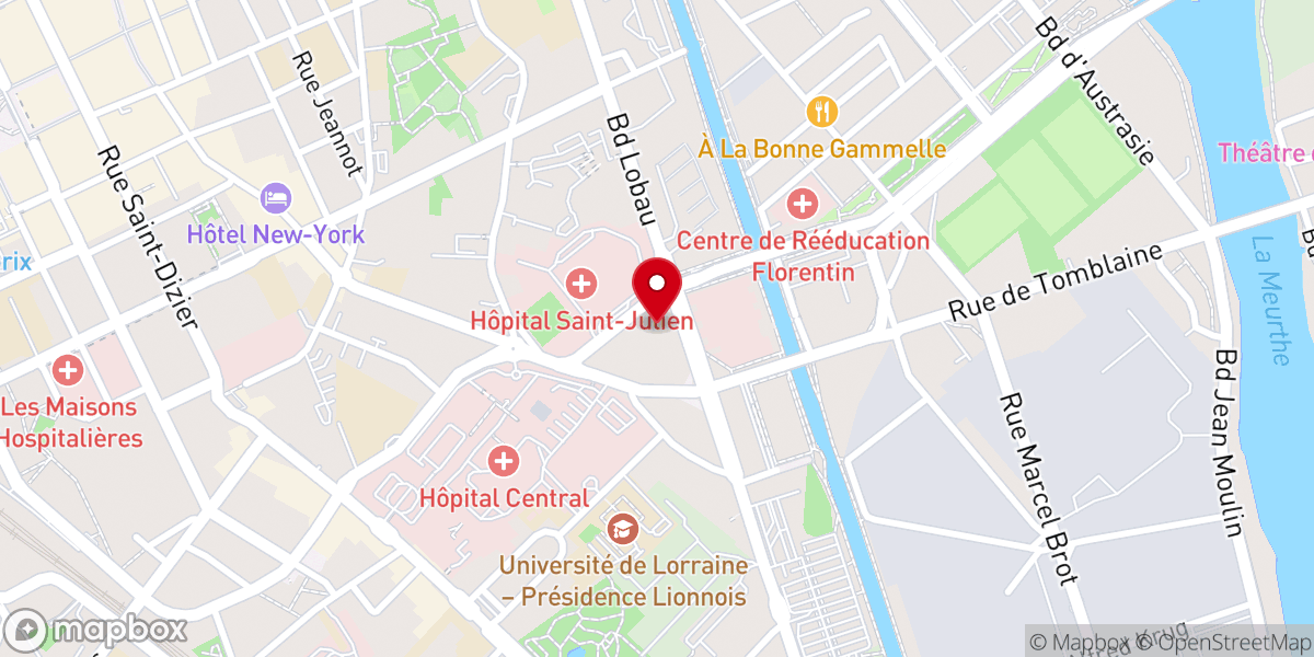 Map showing location of Salle du Royaume des Témoins de Jéhovah