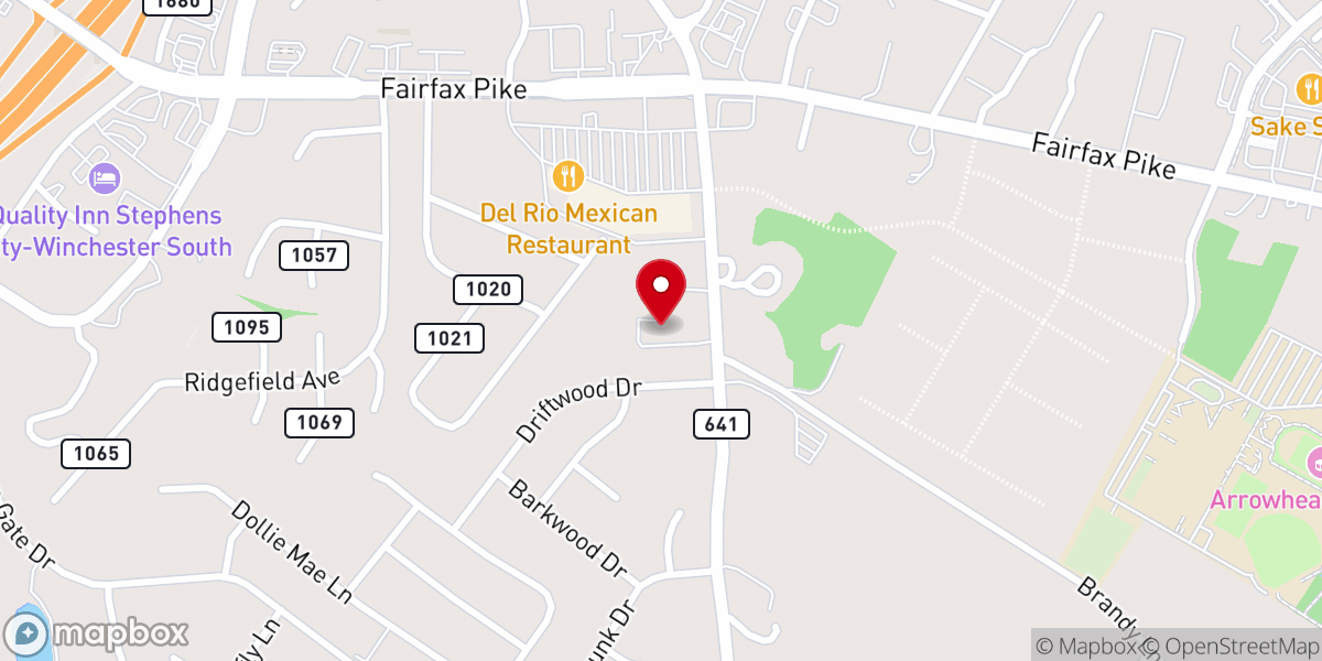 Map showing location of Valley Bible Church