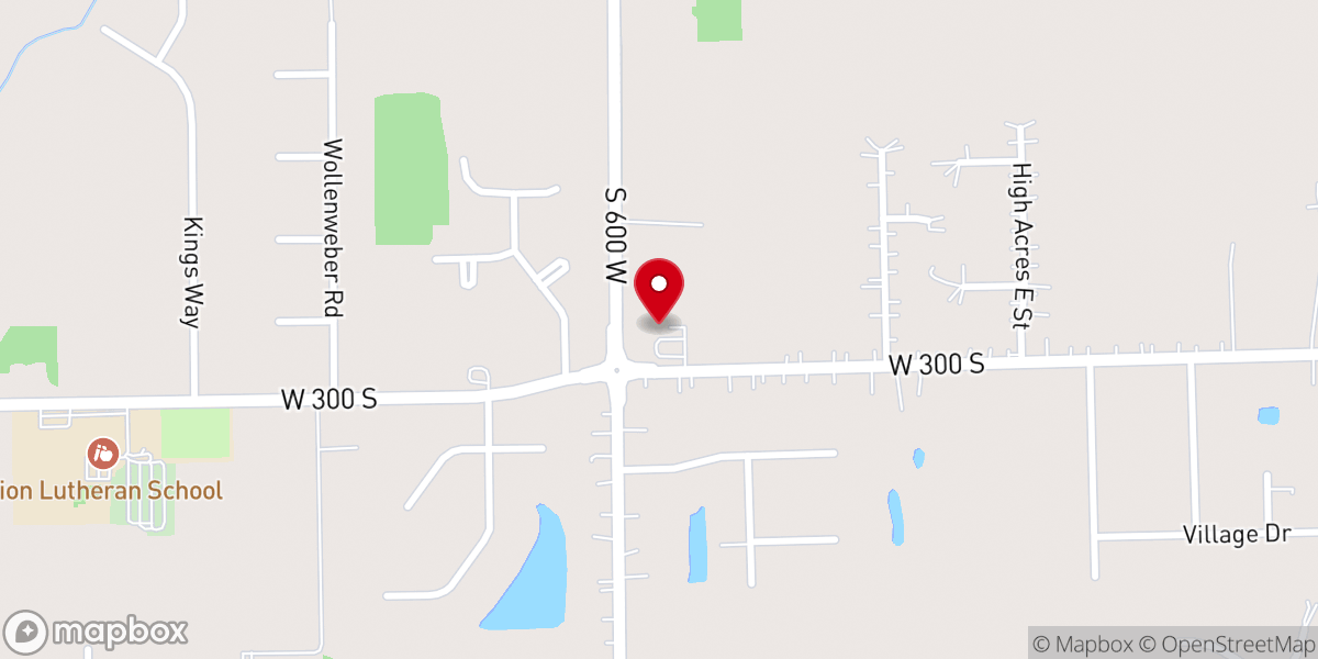 Map showing location of New Palestine Bible Church Inc