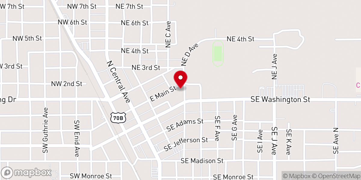 Map showing location of Idabel Apostolic Pentecostal Church pastor Morelik