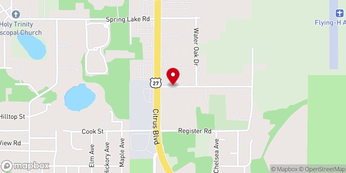 Map showing location of Countryside Baptist Church