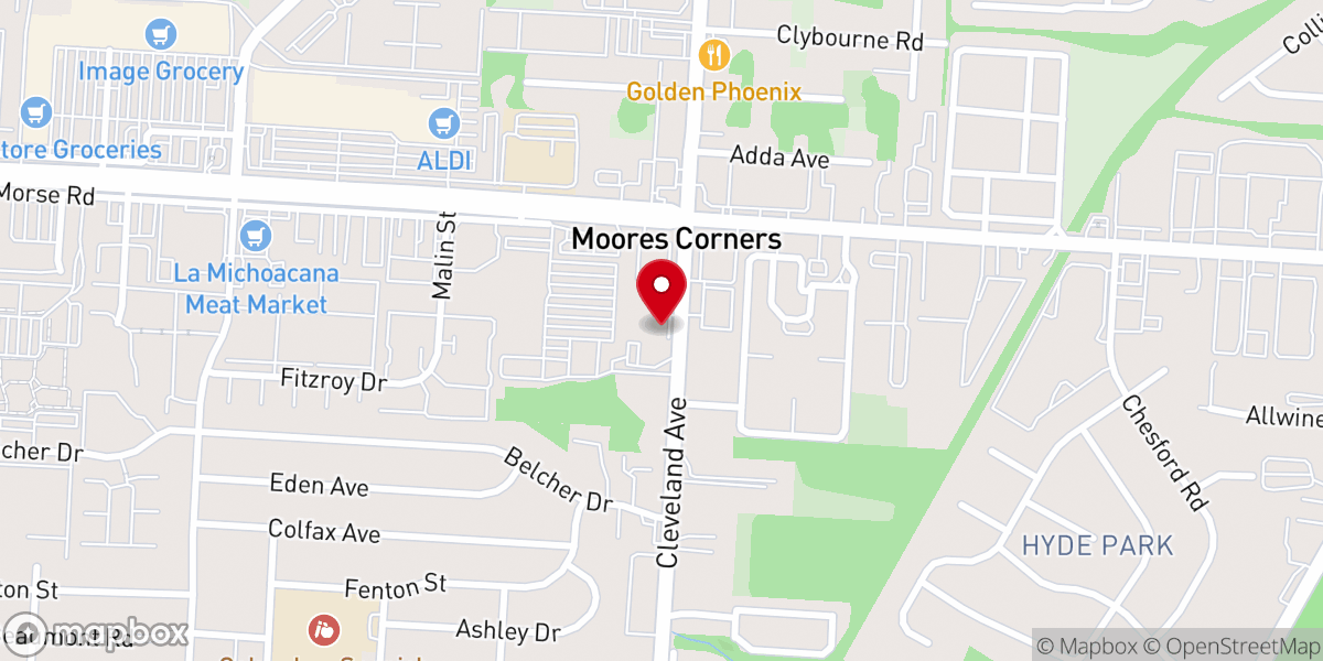 Map showing location of Mount Sinai Church of God in Christ