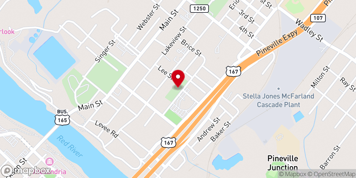 Map showing location of Wesley United Methodist Church