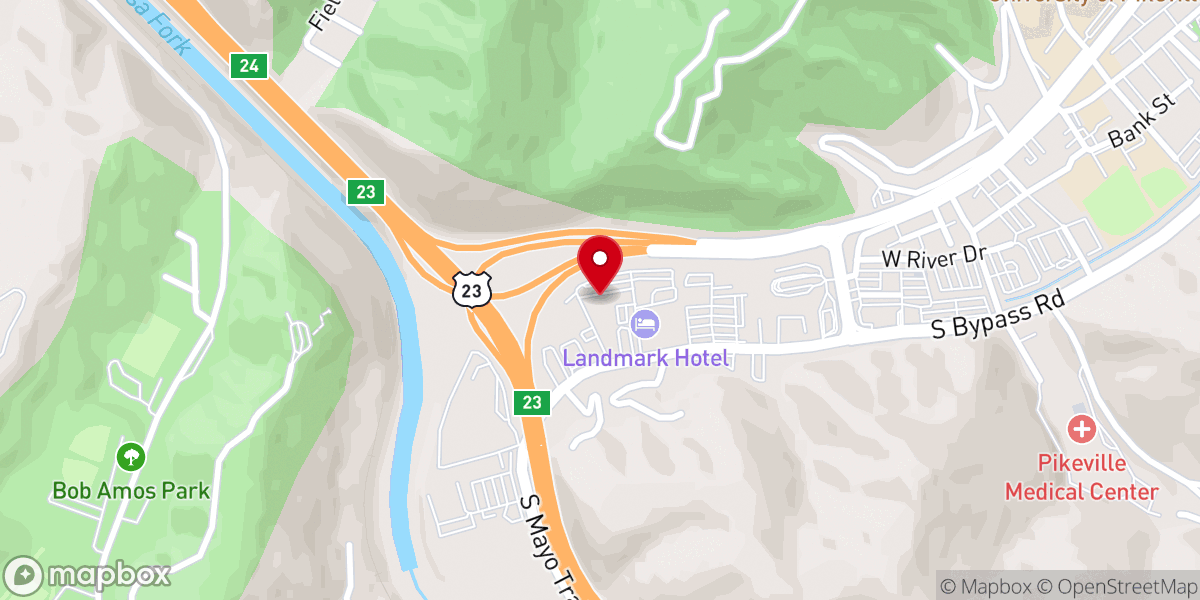 Map showing location of Louisia A Church