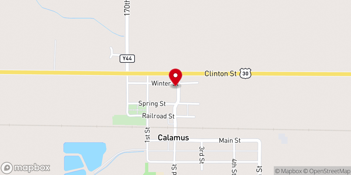 Map showing location of Faith Lutheran Church