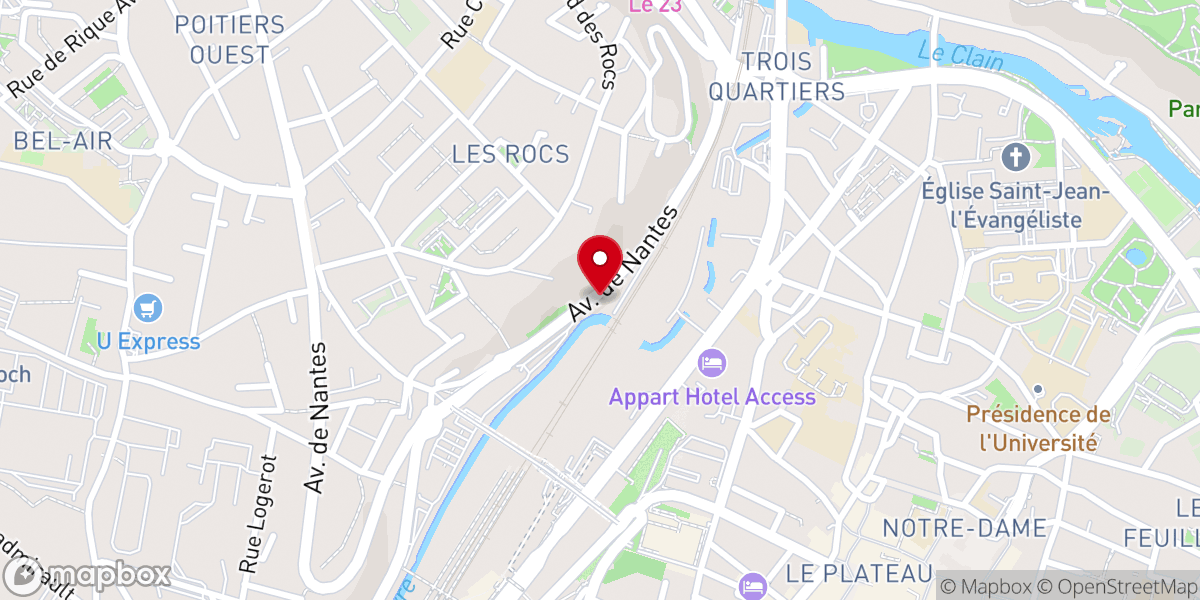 Map showing location of Église Évangélique