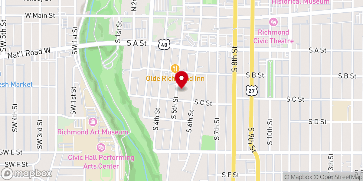 Map showing location of Seton Catholic High School