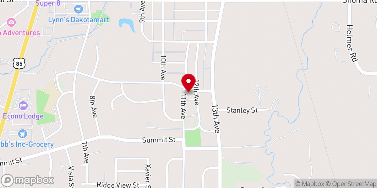 Map showing location of St James Lutheran Church