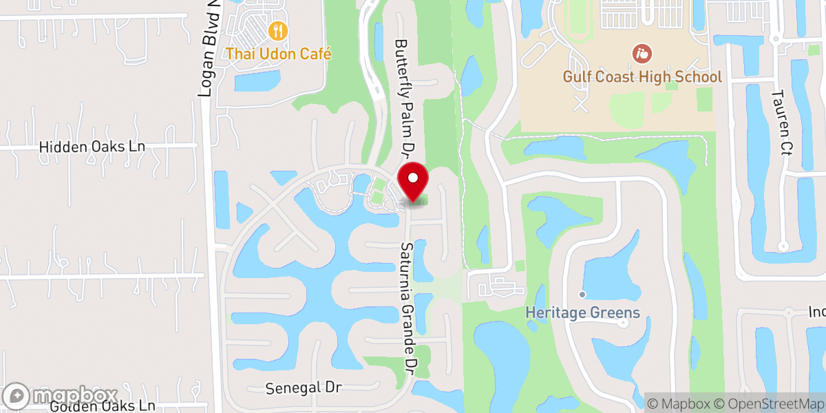 Map showing location of Temple Shalom Inc